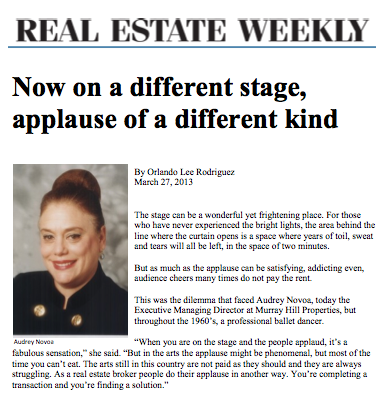 Audrey Novoa featured in Real Estate Weekly